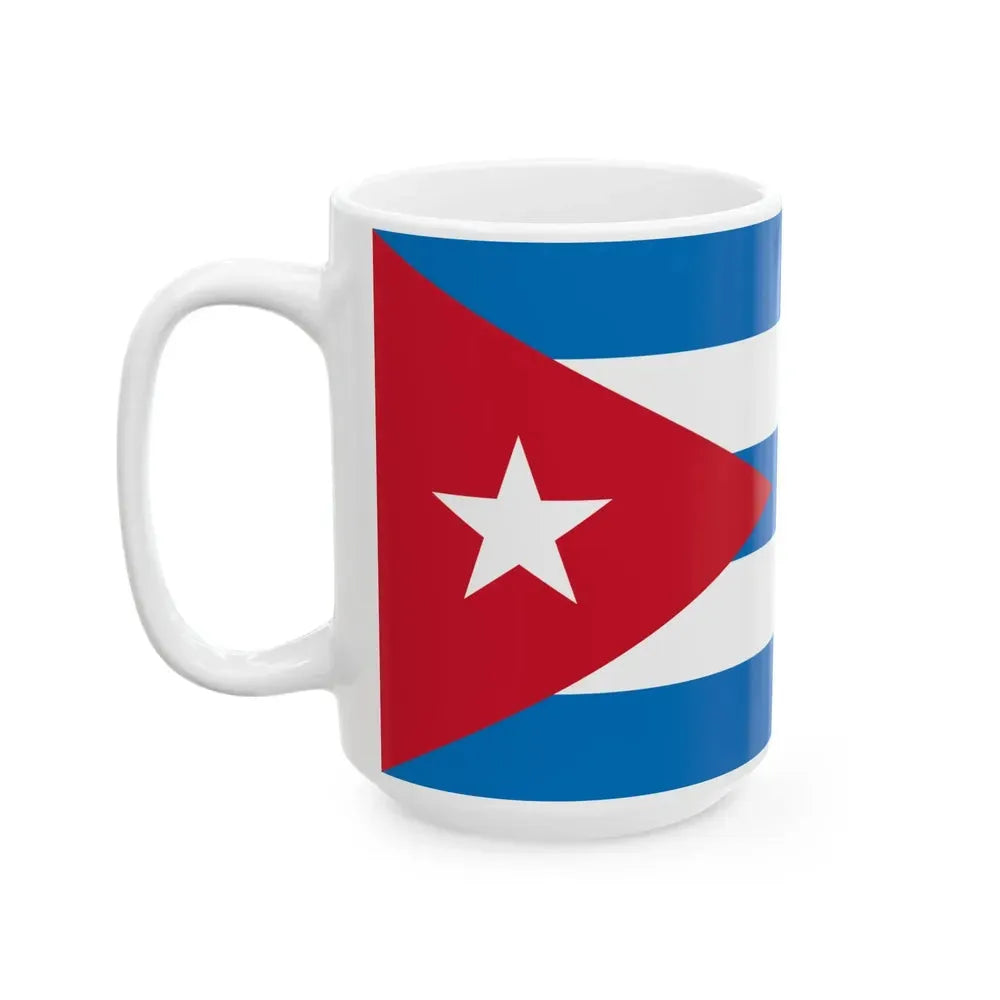 Flag of Cuba sky blue (Cuba) White Coffee Mug - Go Mug Yourself