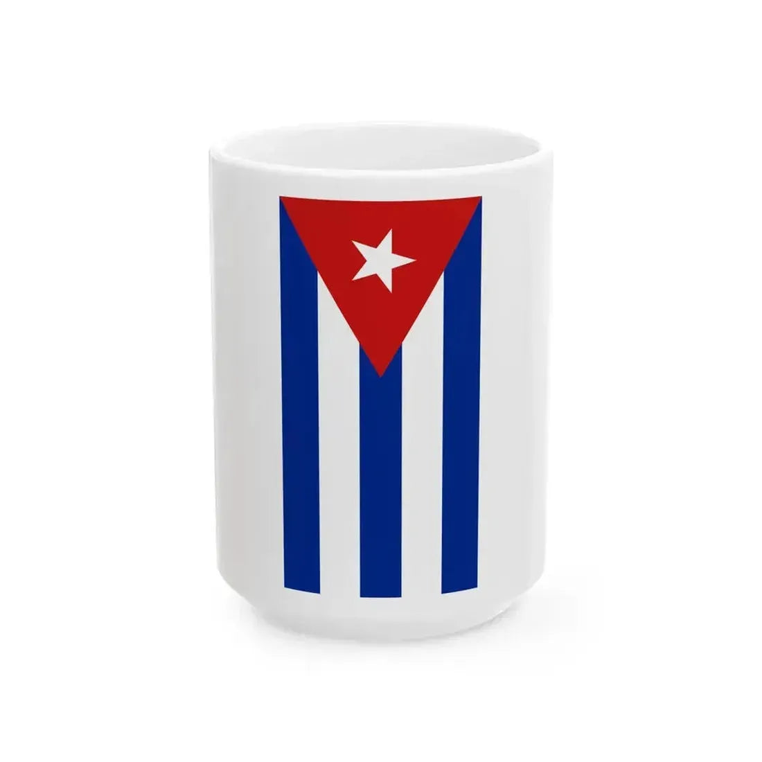 Flag of Cuba vertical (Cuba) White Coffee Mug 15oz - Go Mug Yourself