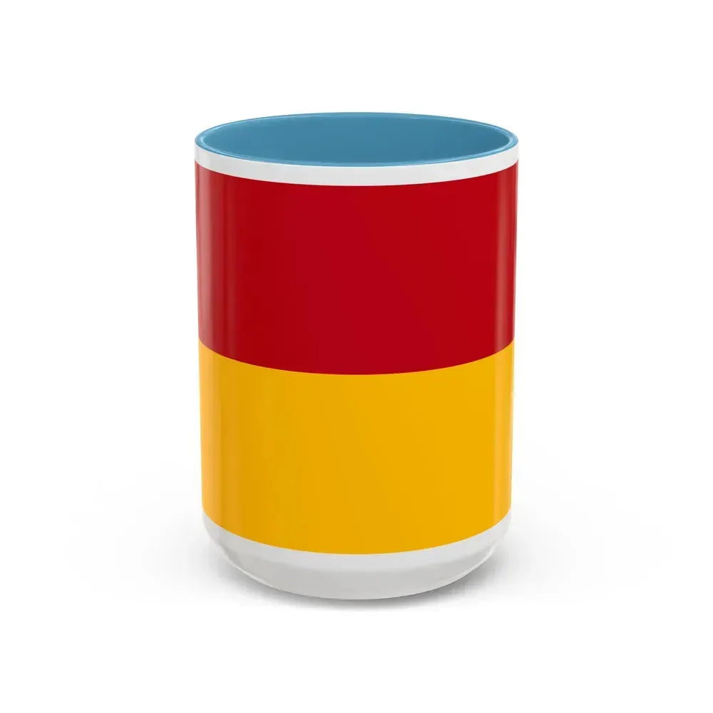 Flag of Cuenca Ecuador - Accent Coffee Mug 15oz Light Blue - Go Mug Yourself