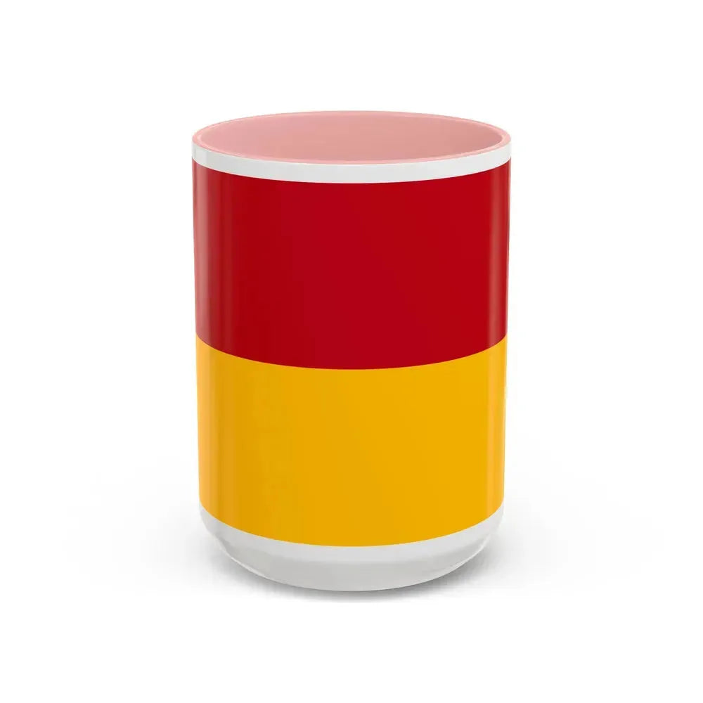 Flag of Cuenca Ecuador - Accent Coffee Mug 15oz Pink - Go Mug Yourself