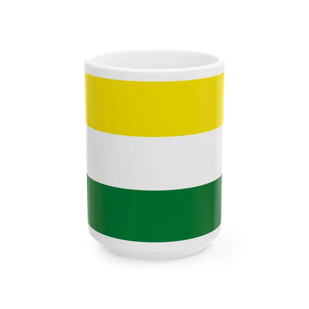Flag of Cuevo Bolivia (Bolivia) White Coffee Mug 15oz - Go Mug Yourself