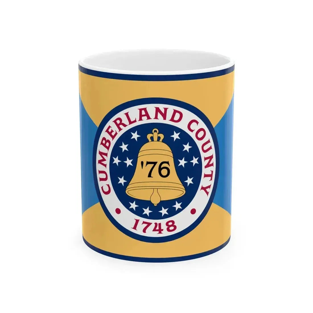 Flag of Cumberland County New Jersey (United States) White Coffee Mug 11oz - Go Mug Yourself