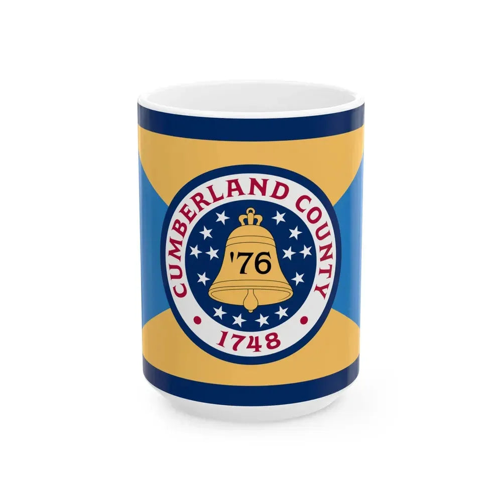 Flag of Cumberland County New Jersey (United States) White Coffee Mug 15oz - Go Mug Yourself