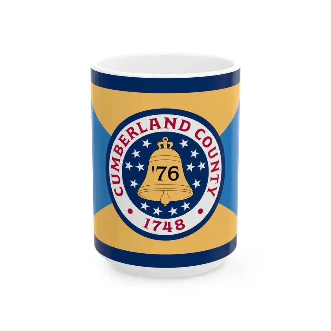 Flag of Cumberland County New Jersey (United States) White Coffee Mug 15oz - Go Mug Yourself