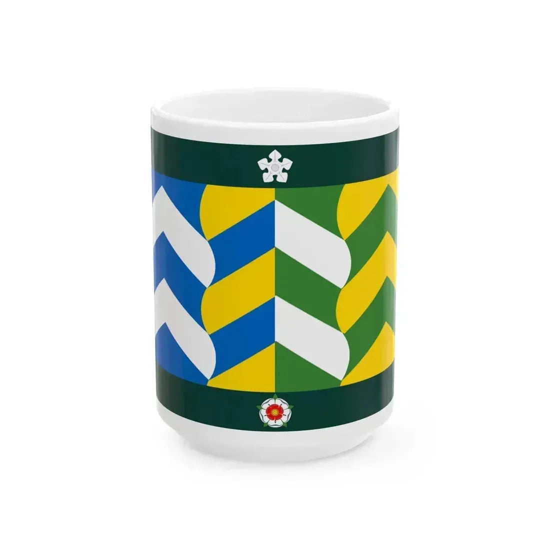 Flag of Cumbria UK - White Coffee Mug 15oz - Go Mug Yourself