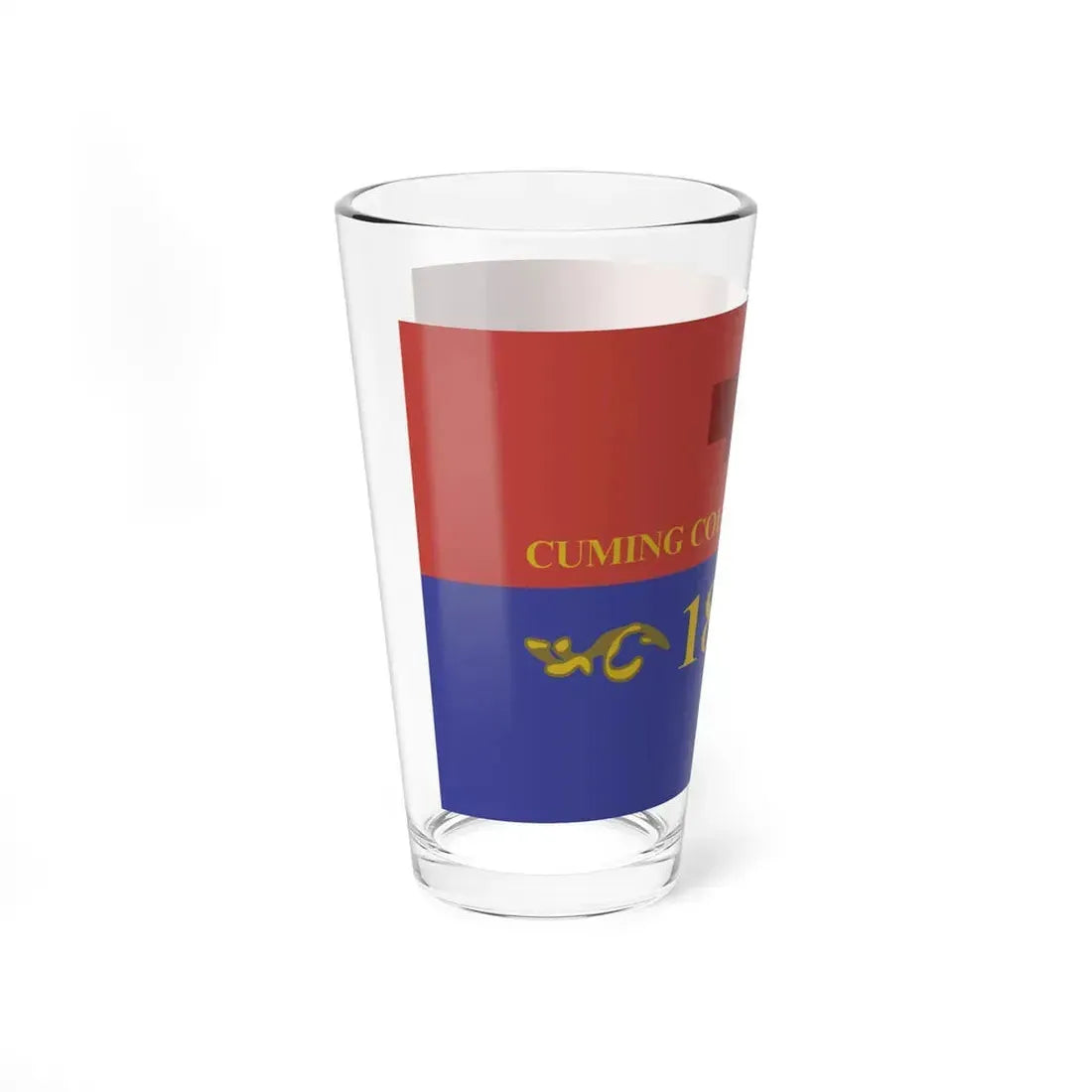Flag of Cuming County Nebraska (United States) Pint Glass 16oz - Go Mug Yourself