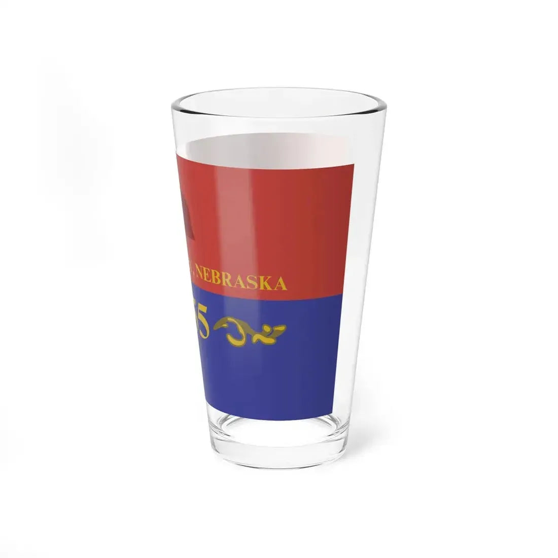 Flag of Cuming County Nebraska (United States) Pint Glass 16oz - Go Mug Yourself