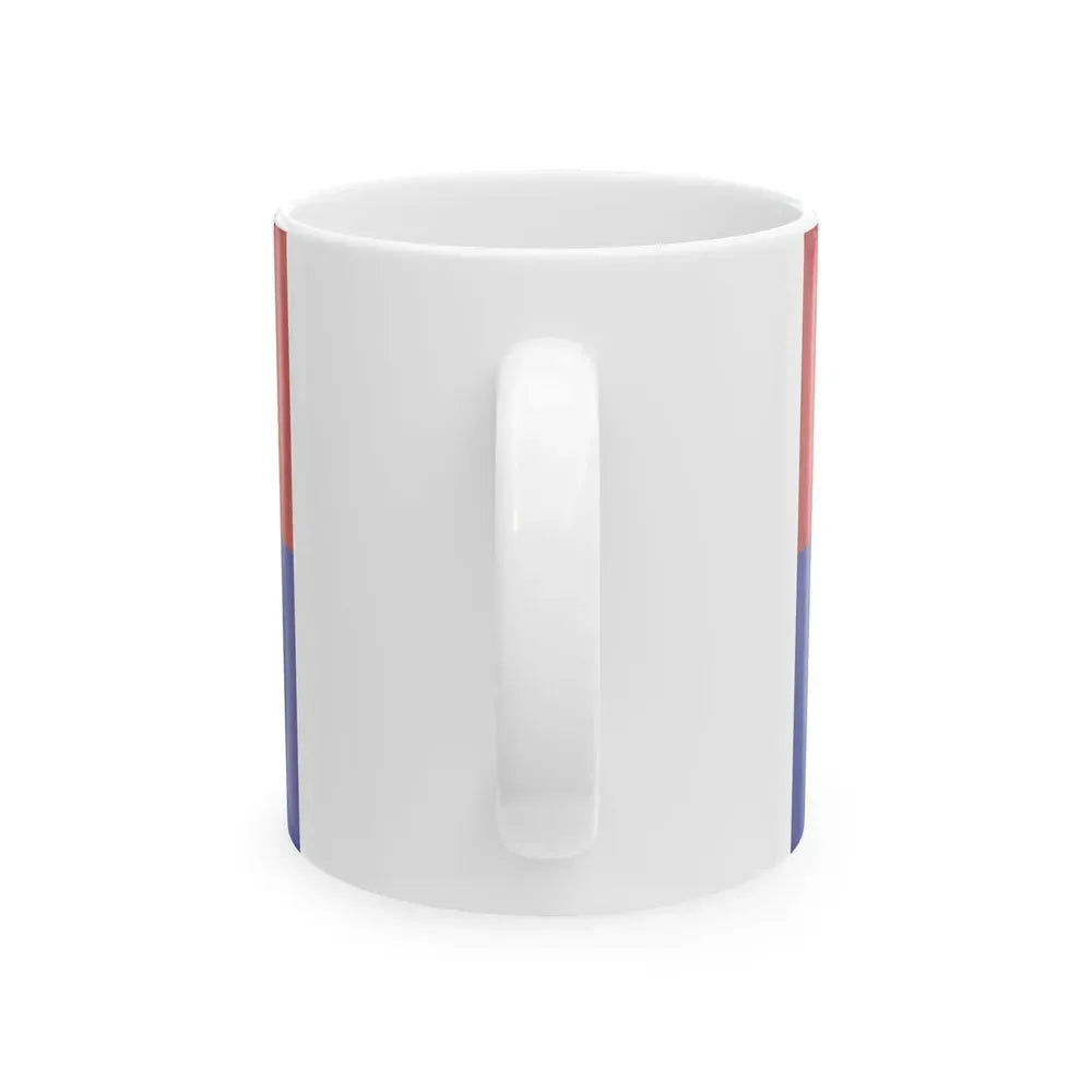 Flag of Cuming County Nebraska (United States) White Coffee Mug - Go Mug Yourself