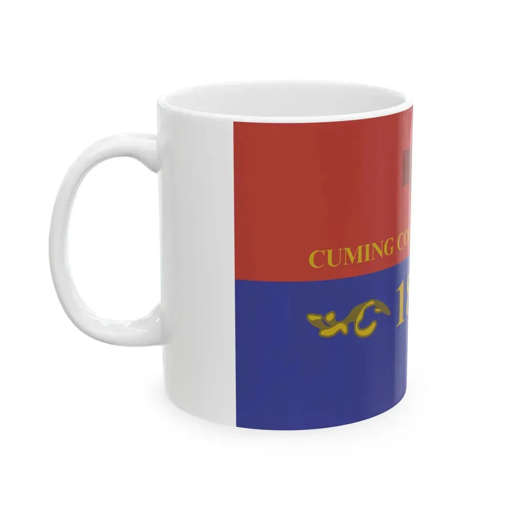 Flag of Cuming County Nebraska (United States) White Coffee Mug - Go Mug Yourself