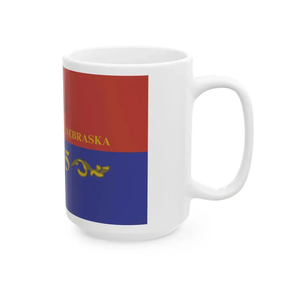 Flag of Cuming County Nebraska (United States) White Coffee Mug - Go Mug Yourself