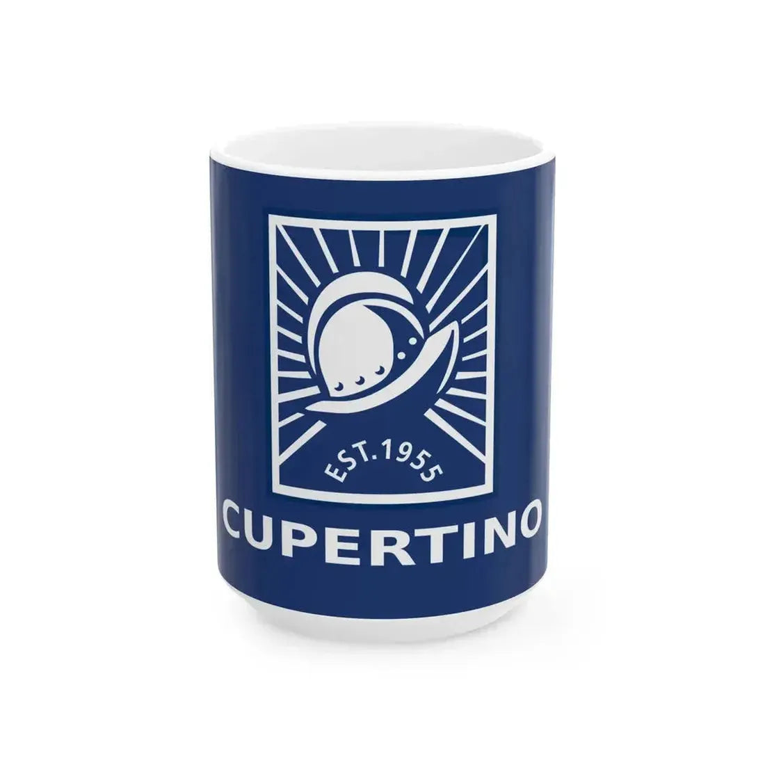 Flag of Cupertino California (United States) White Coffee Mug 15oz - Go Mug Yourself