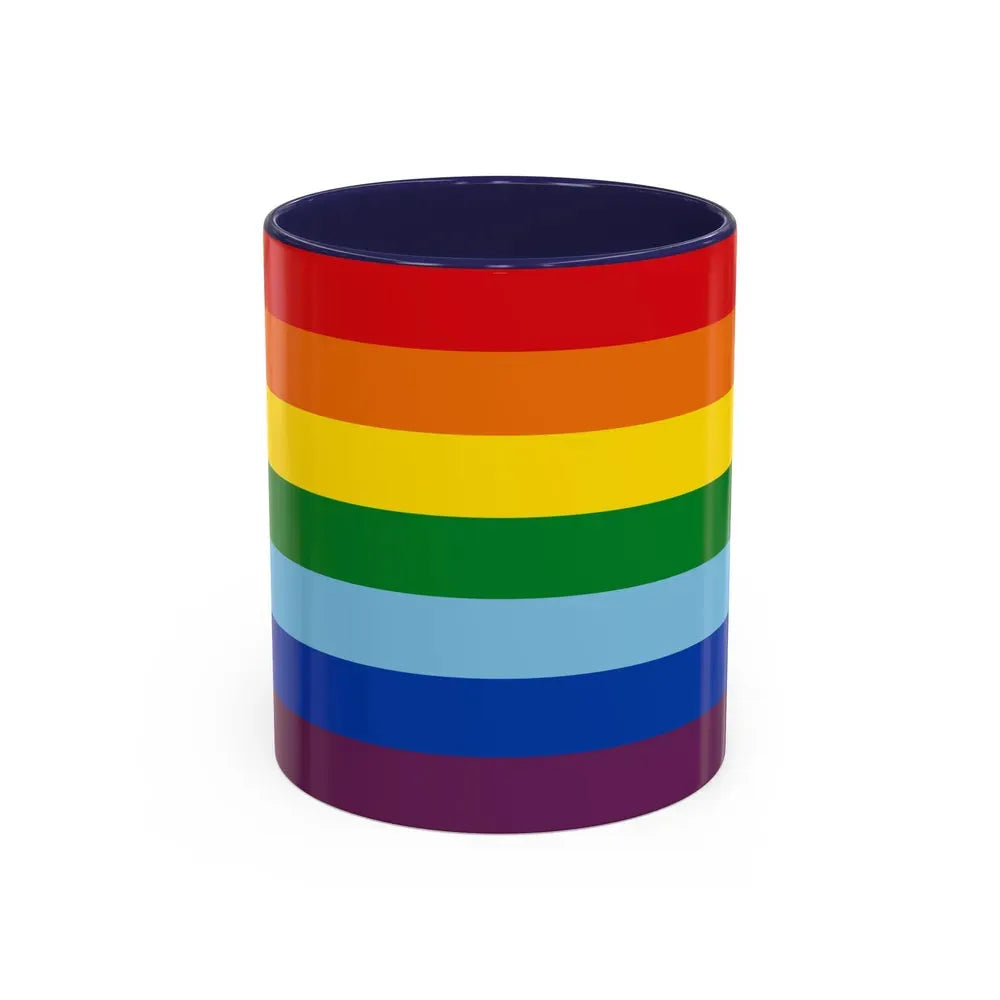 Flag of Cusco capital of the Cusco Region Peru - Accent Coffee Mug 11oz Navy - Go Mug Yourself