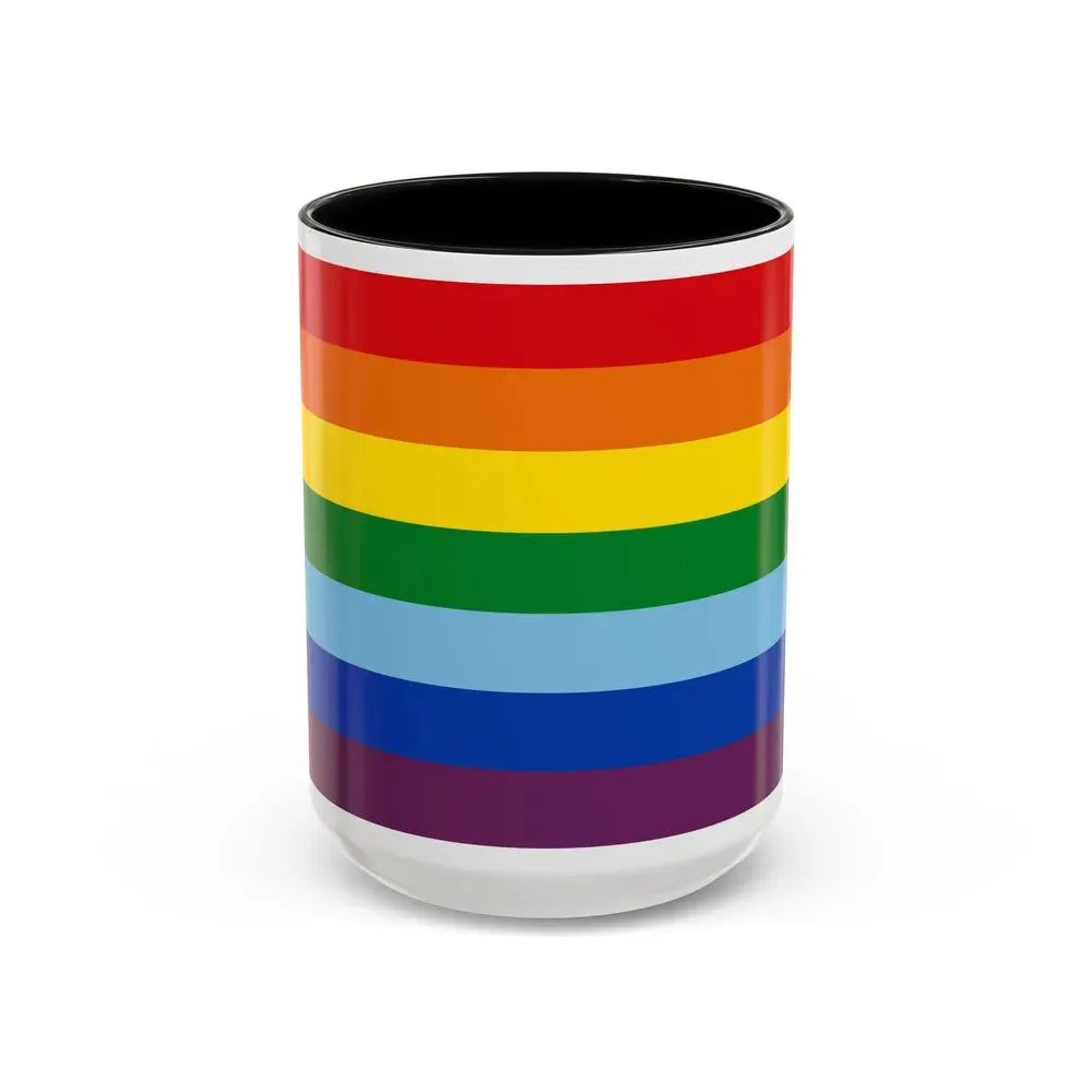 Flag of Cusco capital of the Cusco Region Peru - Accent Coffee Mug 15oz Black - Go Mug Yourself