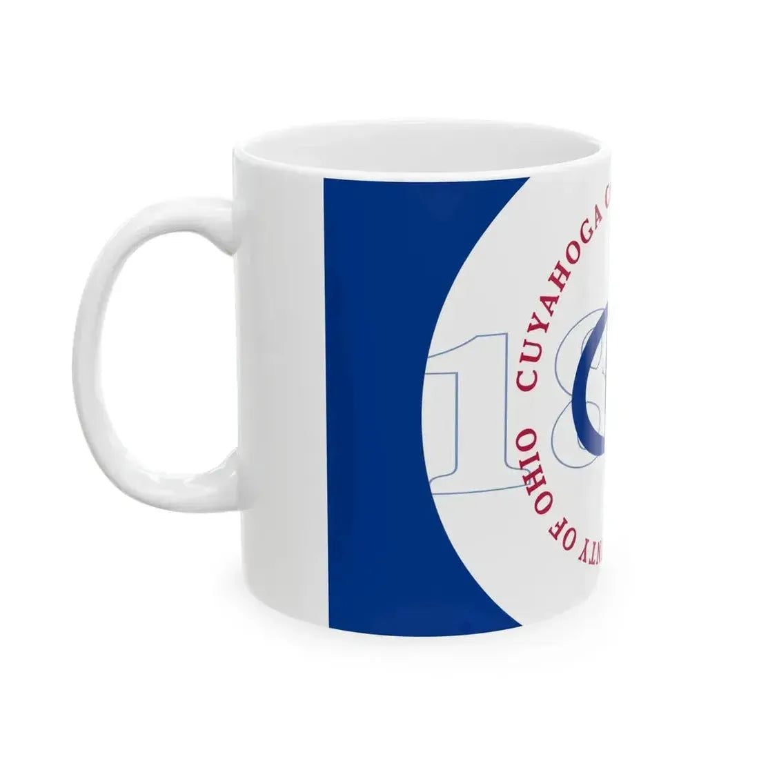 Flag of Cuyahoga County Ohio pre 2014 (United States) White Coffee Mug - Go Mug Yourself