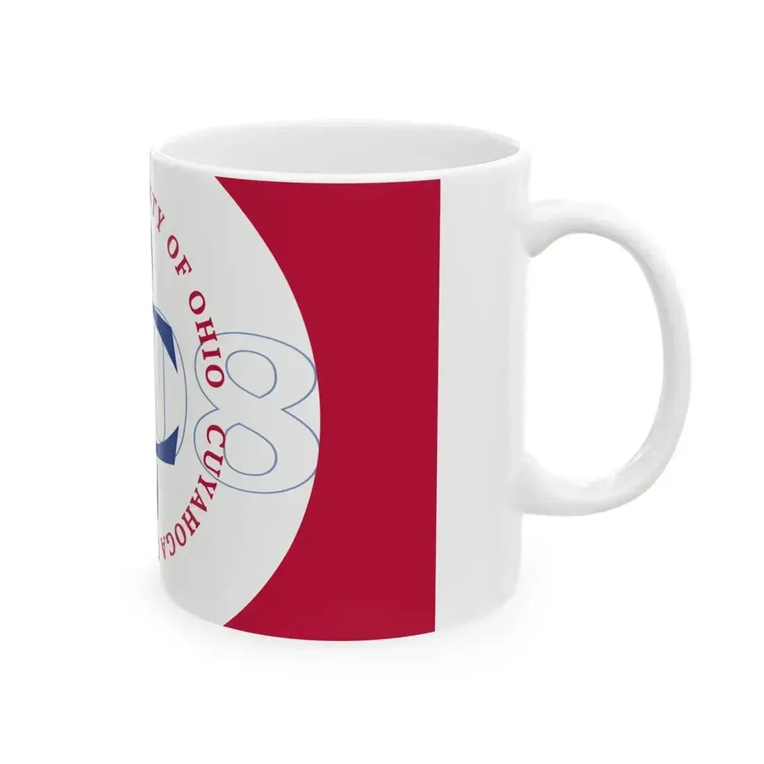 Flag of Cuyahoga County Ohio pre 2014 (United States) White Coffee Mug - Go Mug Yourself
