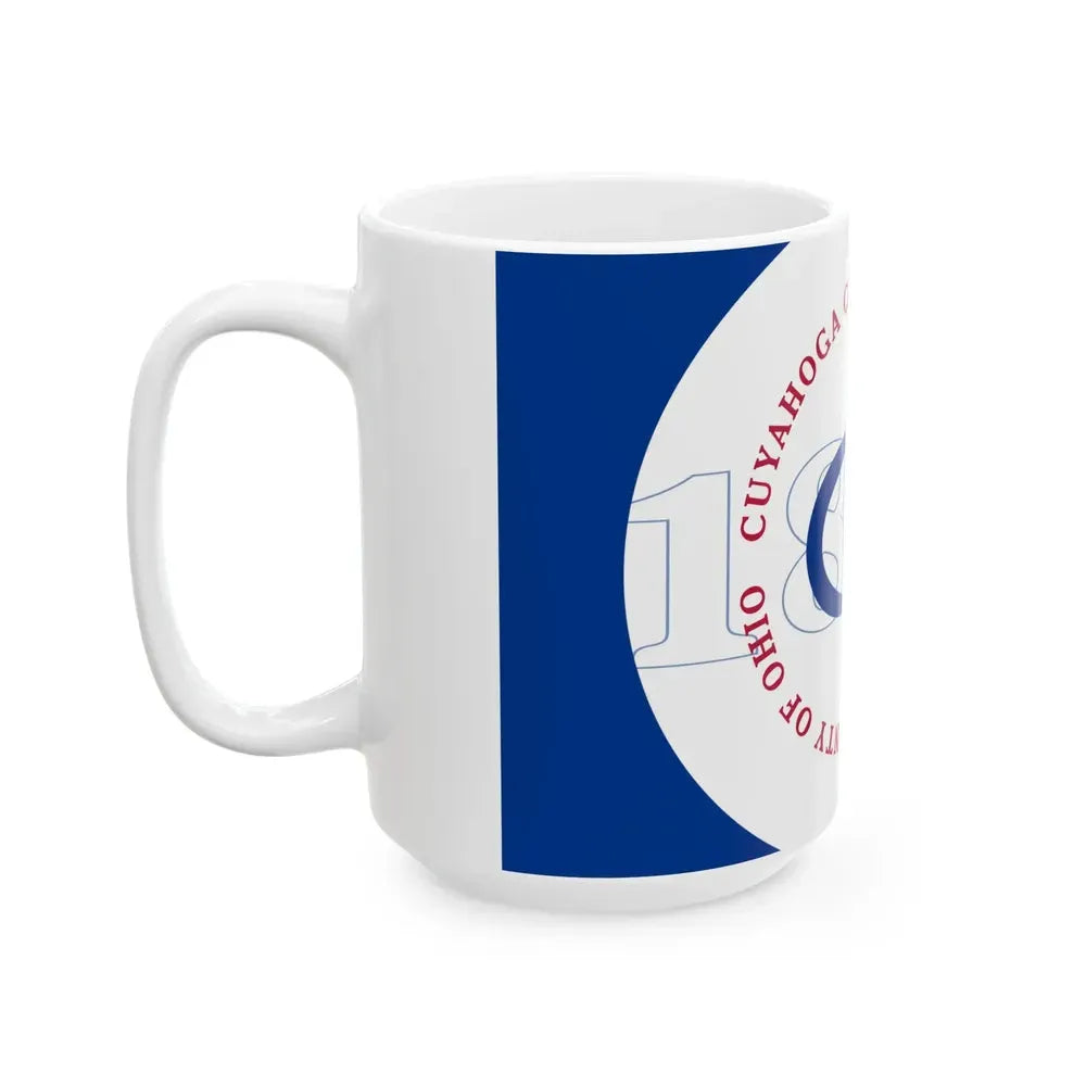 Flag of Cuyahoga County Ohio pre 2014 (United States) White Coffee Mug - Go Mug Yourself
