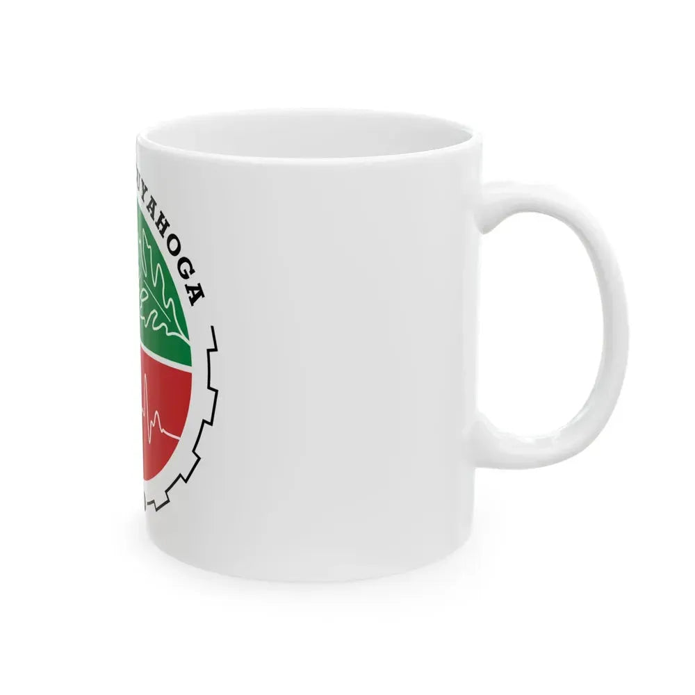 Flag of Cuyahoga County Ohio (United States) White Coffee Mug - Go Mug Yourself