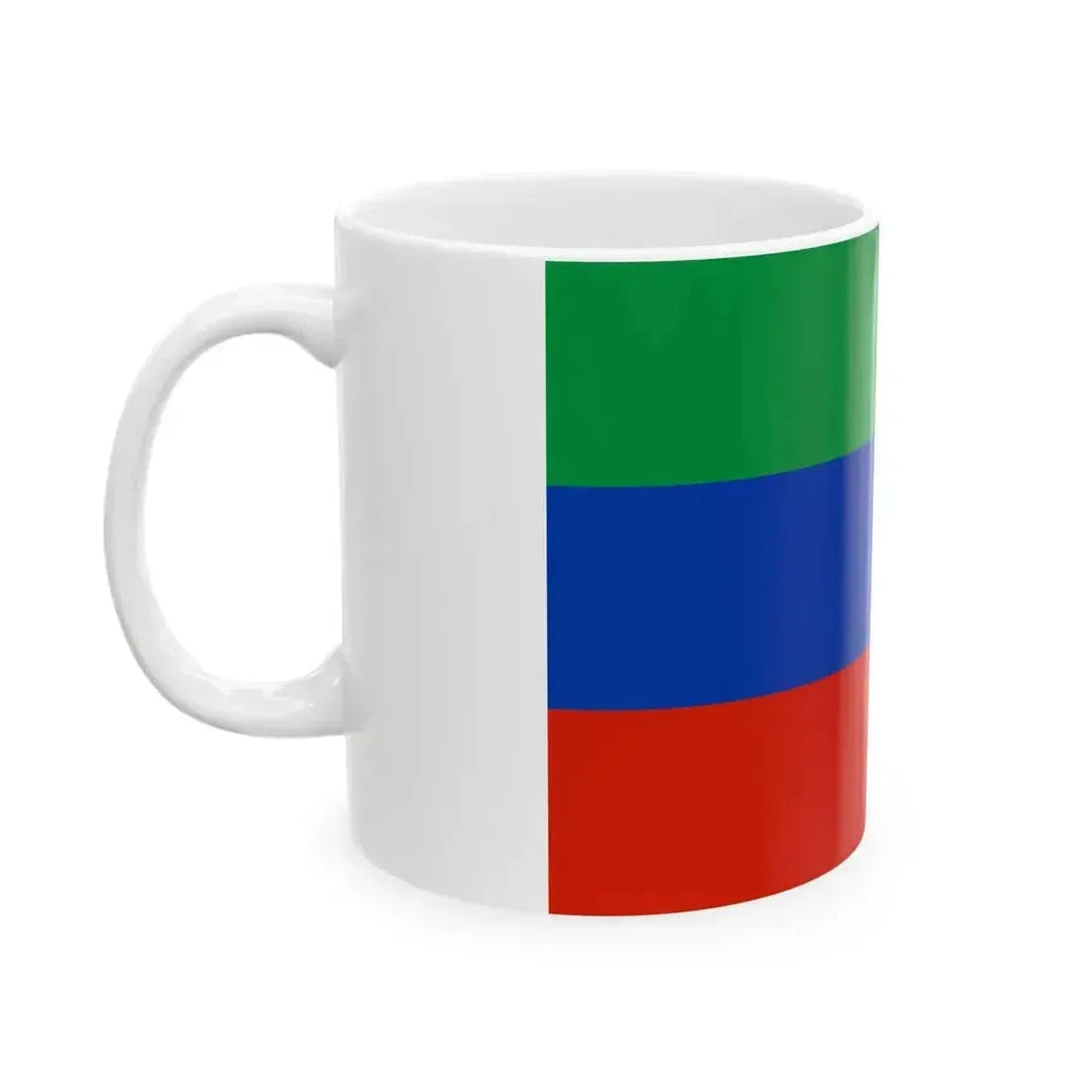 Flag of Dagestan (Russia) White Coffee Mug - Go Mug Yourself