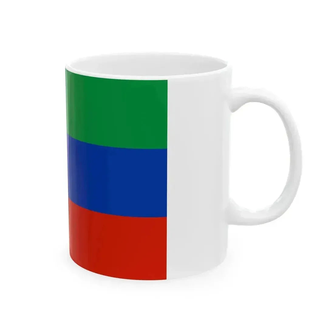 Flag of Dagestan (Russia) White Coffee Mug - Go Mug Yourself