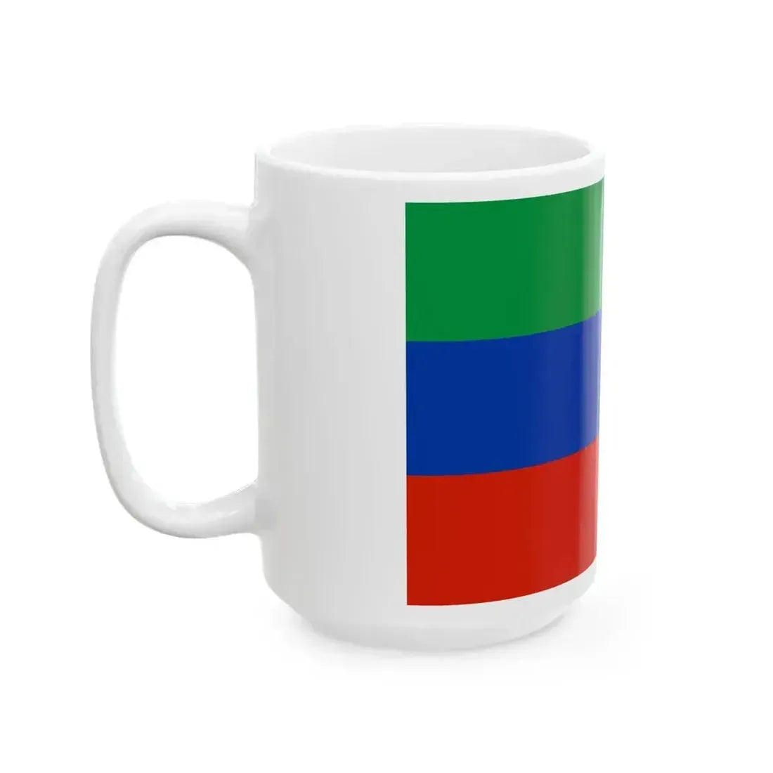 Flag of Dagestan (Russia) White Coffee Mug - Go Mug Yourself