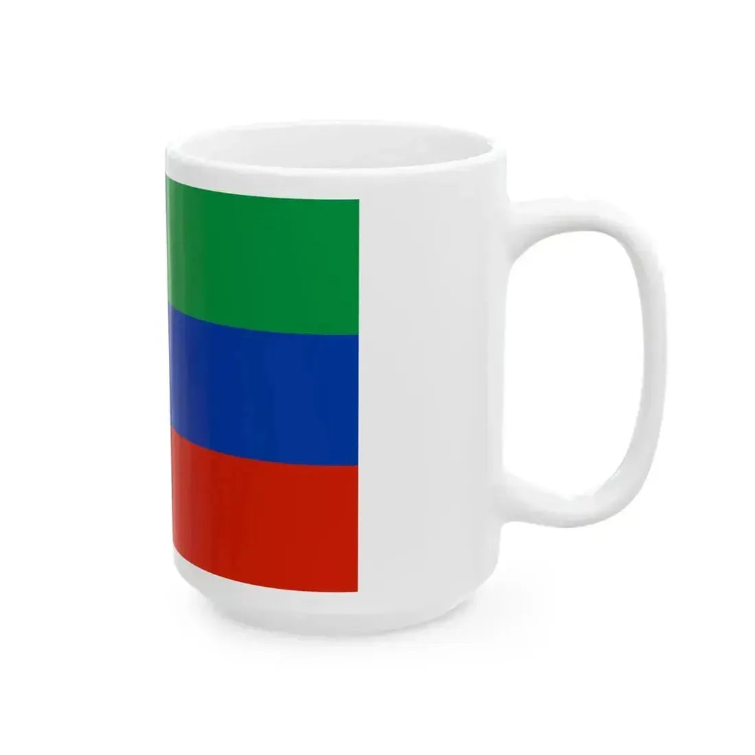 Flag of Dagestan (Russia) White Coffee Mug - Go Mug Yourself