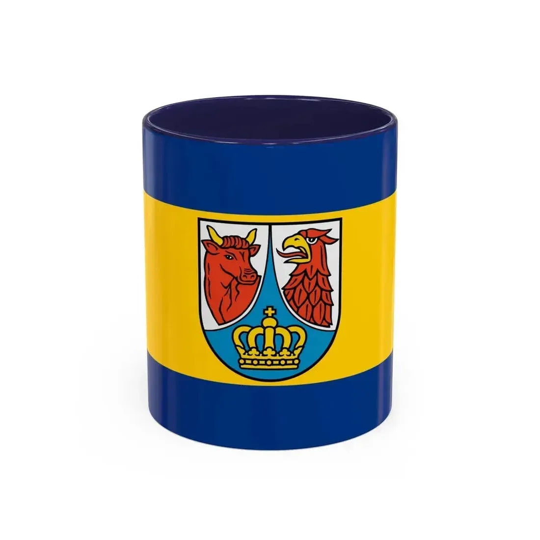 Flag of Dahme Spreewald Germany - Accent Coffee Mug 11oz Navy - Go Mug Yourself