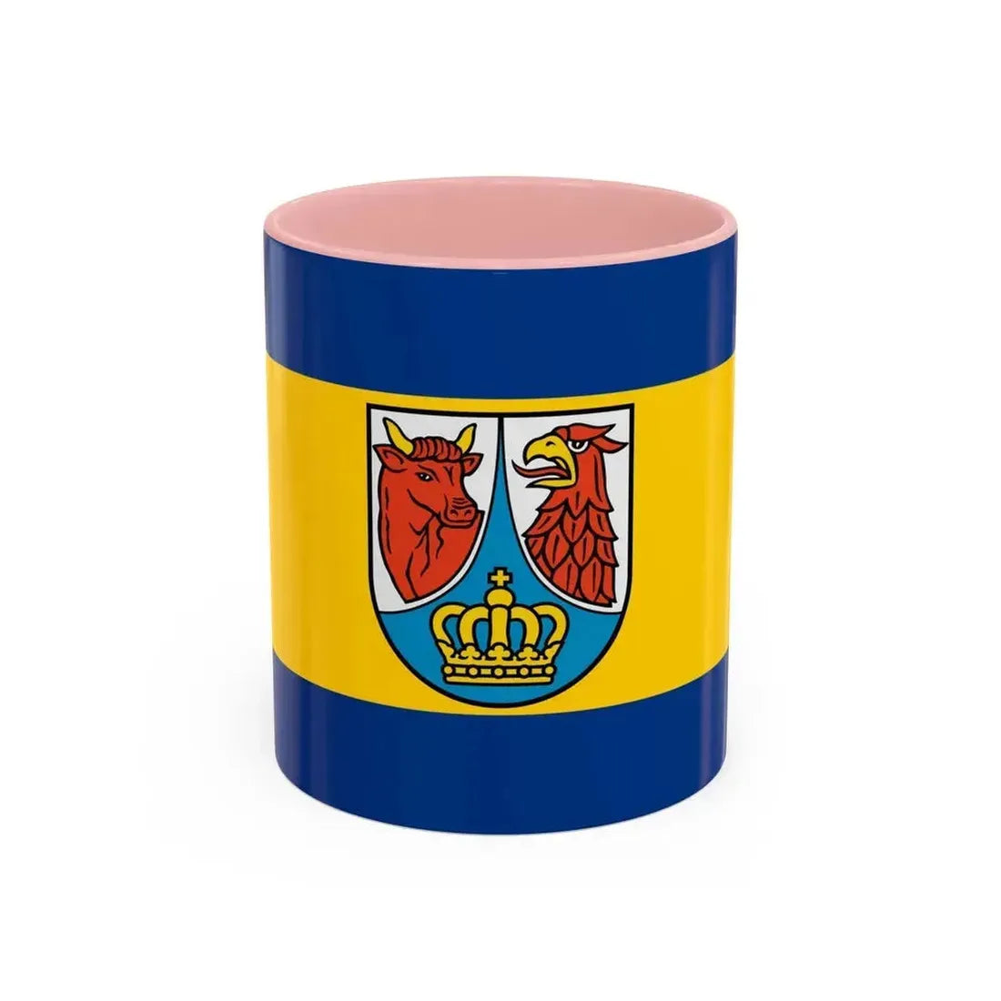 Flag of Dahme Spreewald Germany - Accent Coffee Mug 11oz Pink - Go Mug Yourself