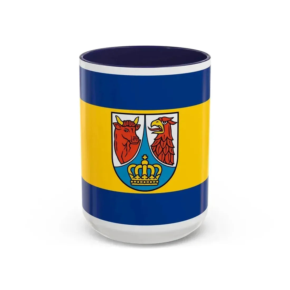 Flag of Dahme Spreewald Germany - Accent Coffee Mug 15oz Navy - Go Mug Yourself