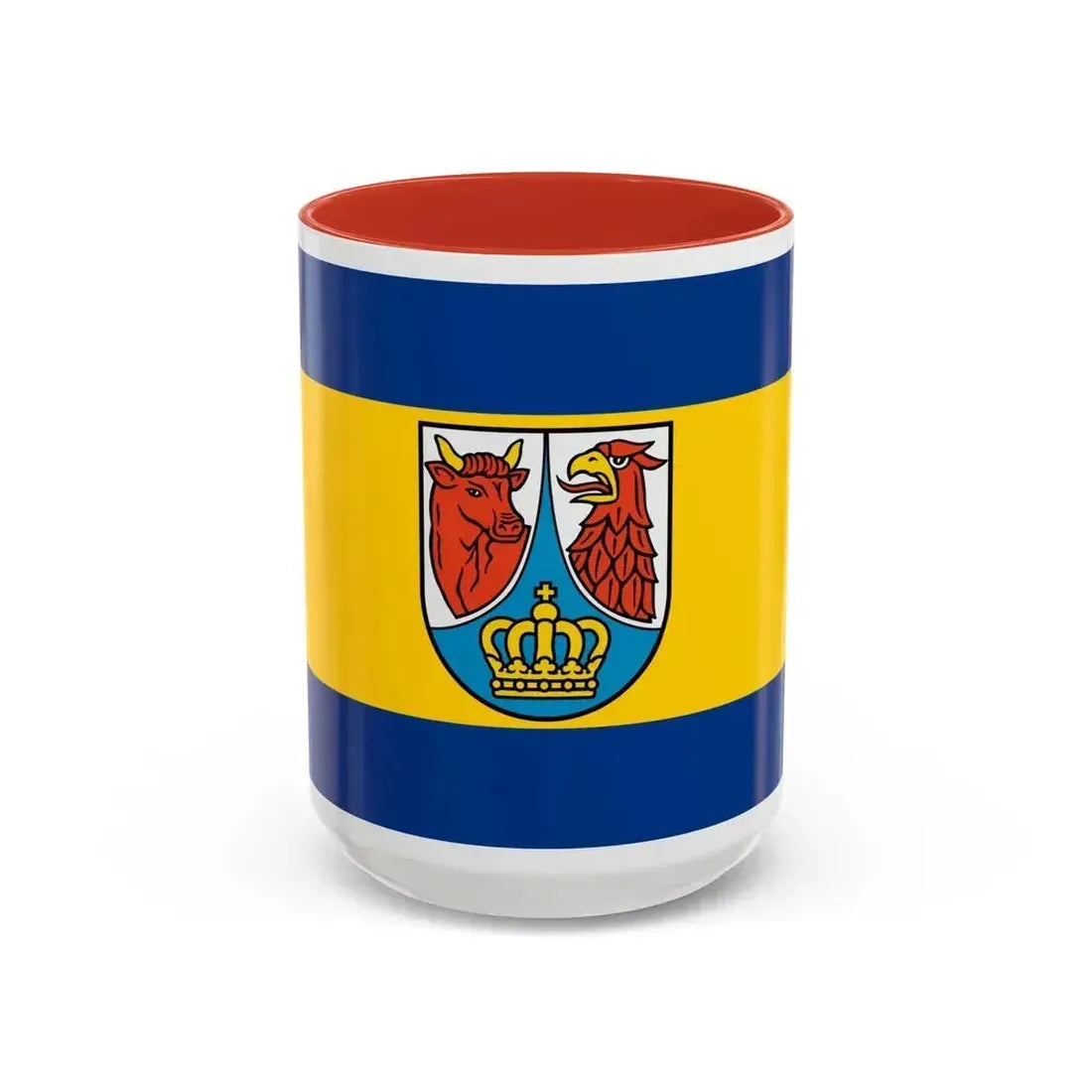 Flag of Dahme Spreewald Germany - Accent Coffee Mug 15oz Red - Go Mug Yourself