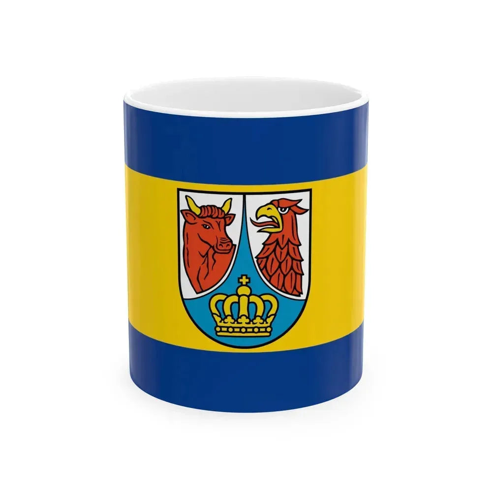 Flag of Dahme Spreewald Germany - White Coffee Mug 11oz - Go Mug Yourself