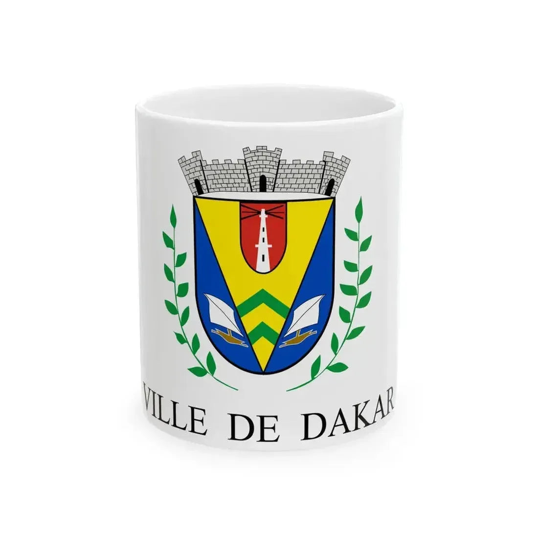 Flag of Dakar Senegal (Senegal) White Coffee Mug 11oz - Go Mug Yourself