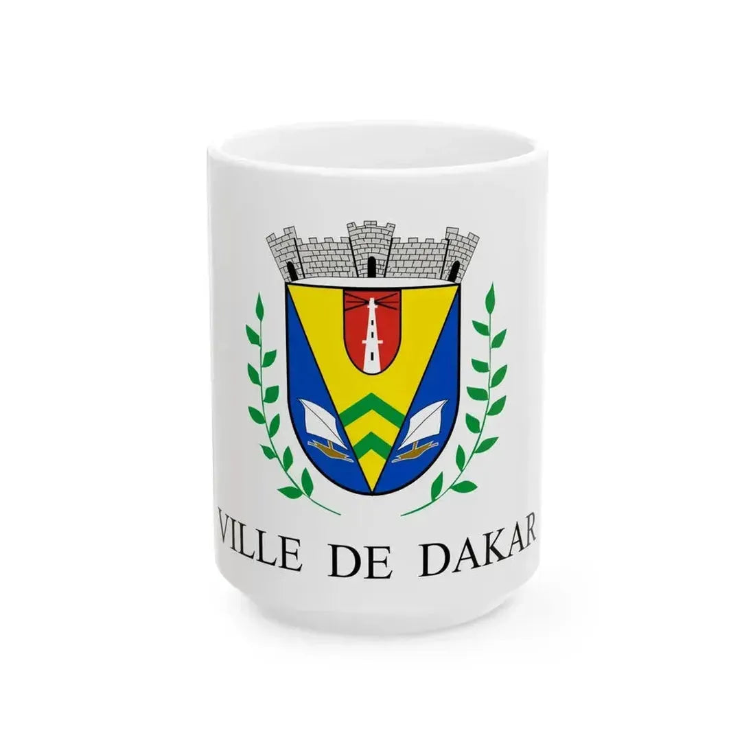 Flag of Dakar Senegal (Senegal) White Coffee Mug 15oz - Go Mug Yourself