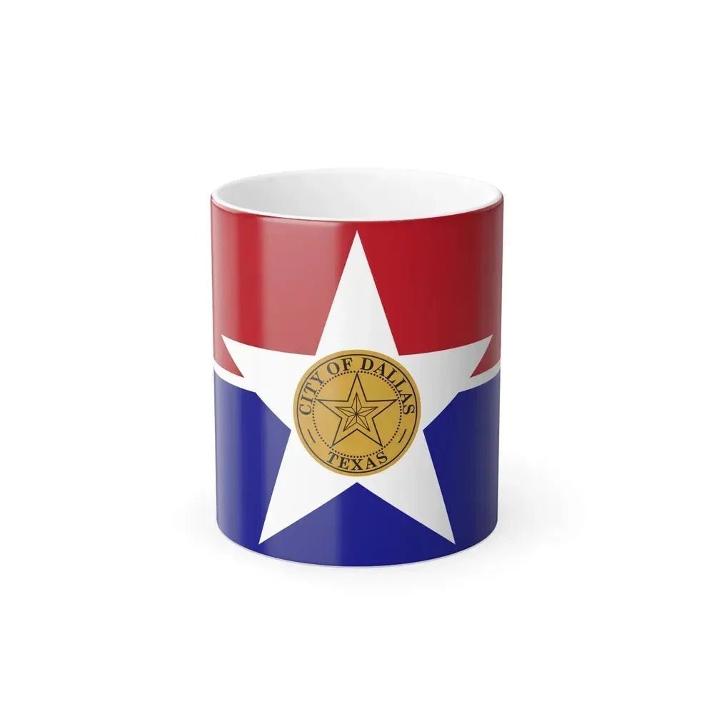 Flag of Dallas - Color Changing Coffee Mug 11oz - Go Mug Yourself