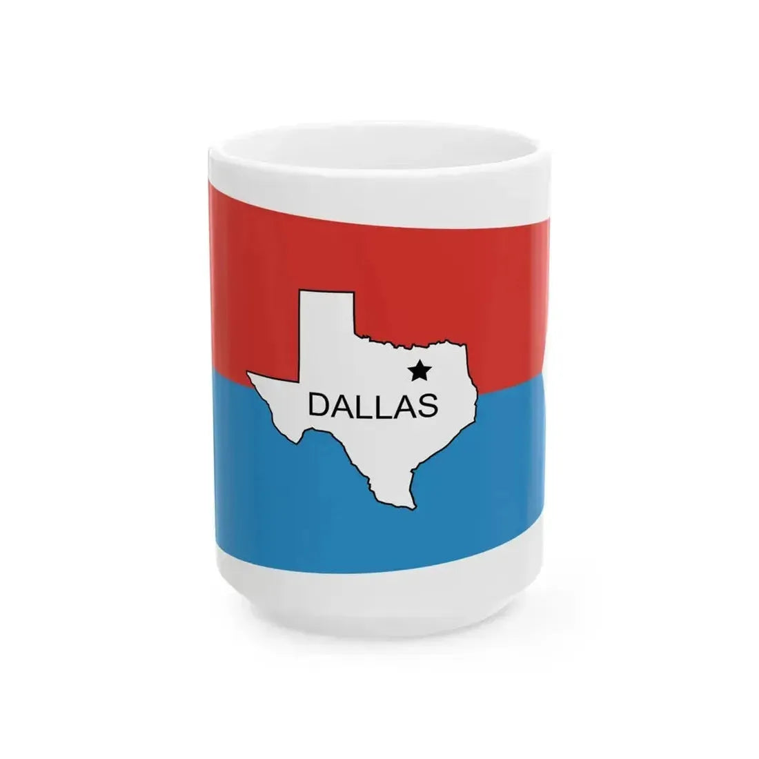 Flag of Dallas old (United States) White Coffee Mug 15oz - Go Mug Yourself