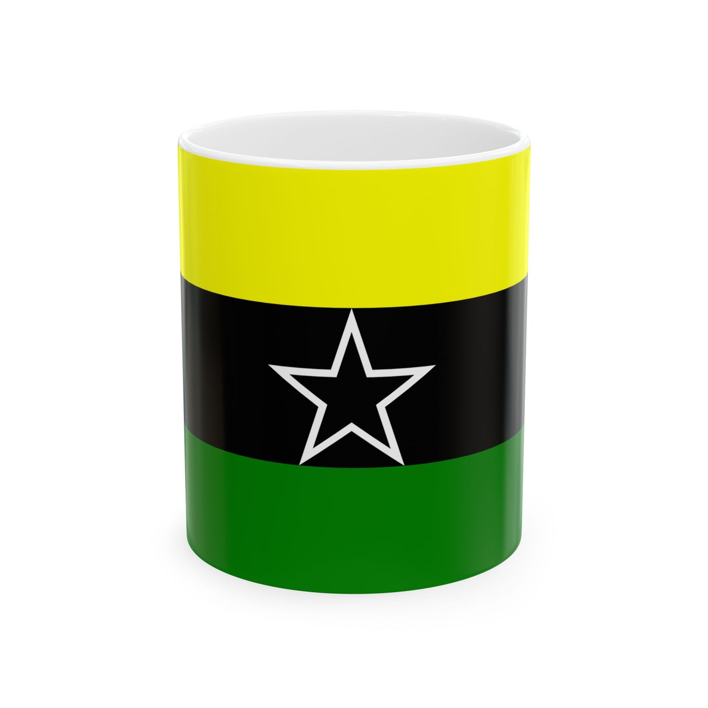 Flag of Dar El Kuti Republic (Central African Republic) White Coffee Mug-11oz-Go Mug Yourself