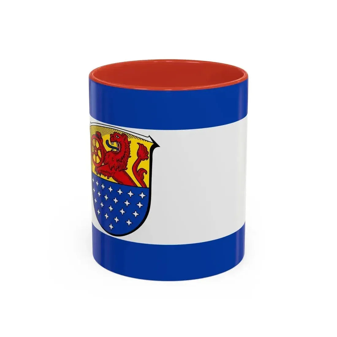 Flag of Darmstadt Dieburg Germany - Accent Coffee Mug 11oz Red - Go Mug Yourself