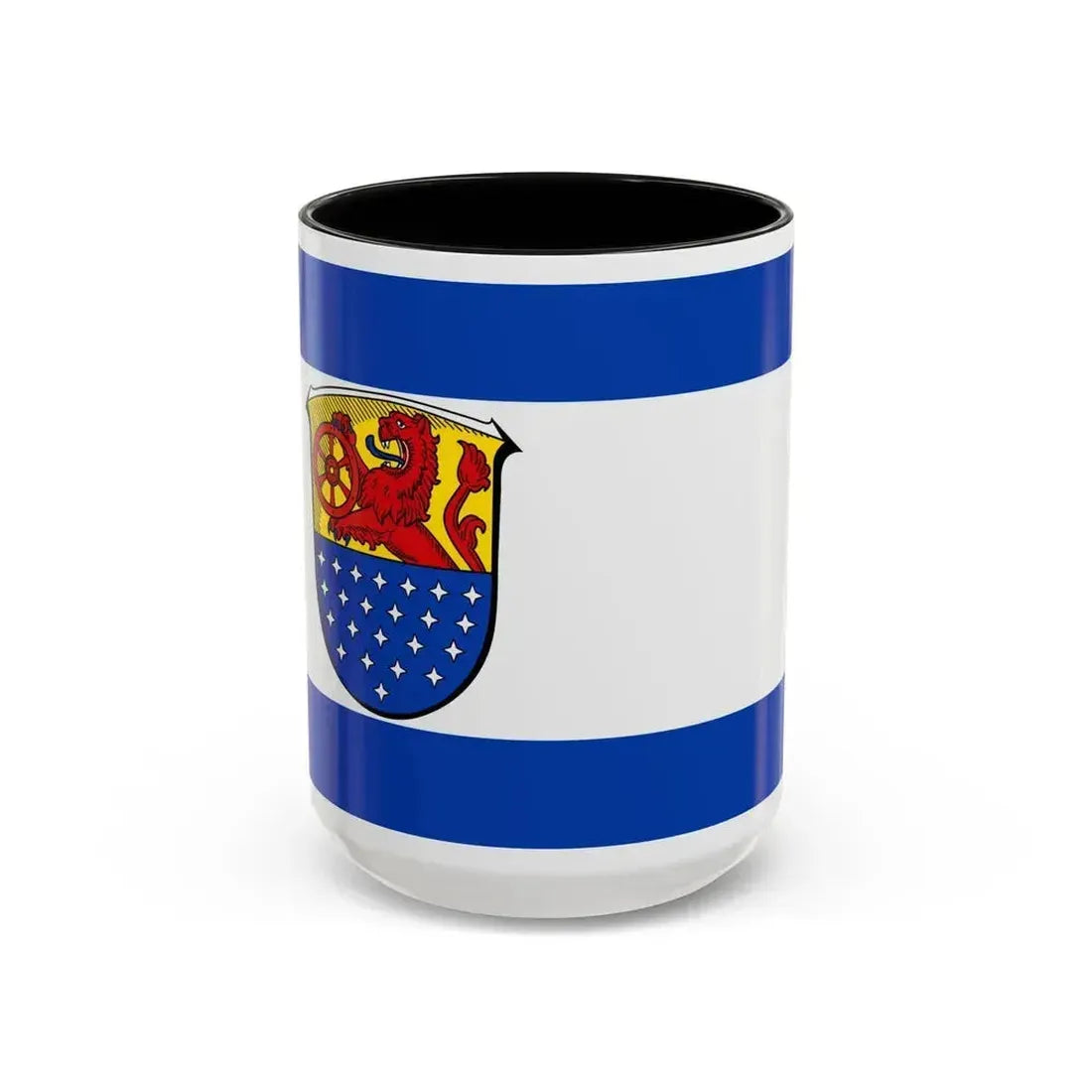 Flag of Darmstadt Dieburg Germany - Accent Coffee Mug 15oz Black - Go Mug Yourself