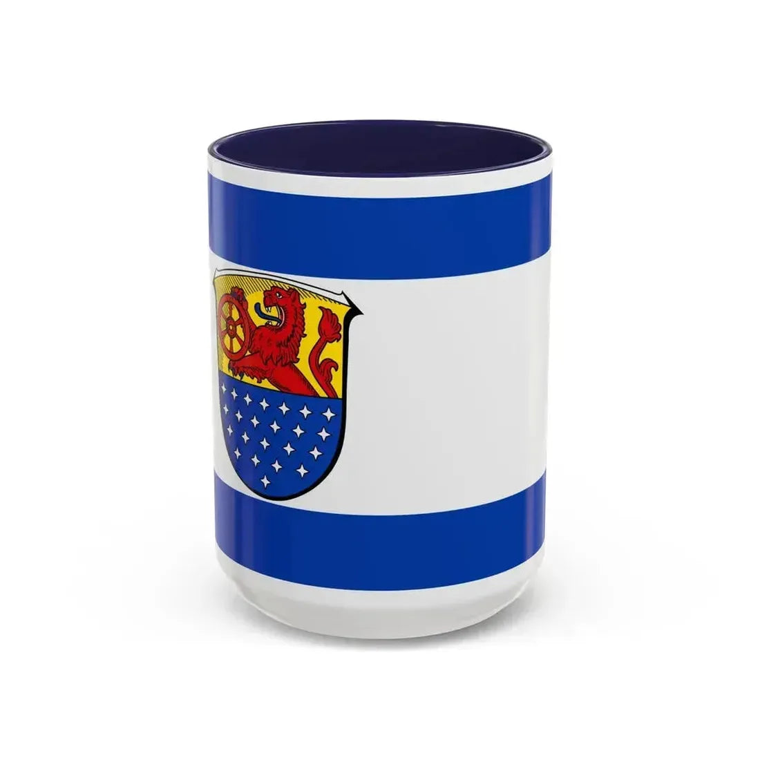 Flag of Darmstadt Dieburg Germany - Accent Coffee Mug 15oz Navy - Go Mug Yourself