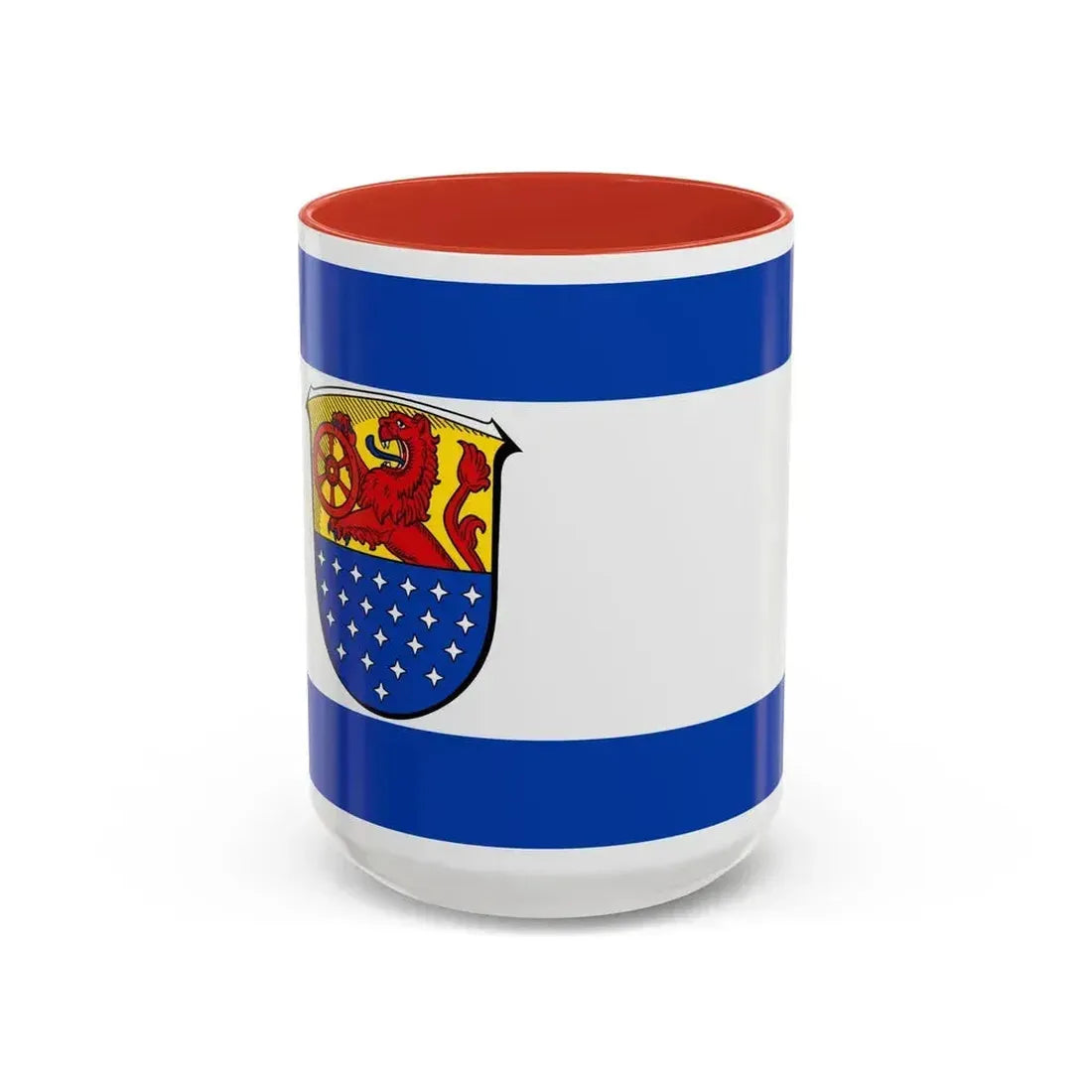 Flag of Darmstadt Dieburg Germany - Accent Coffee Mug 15oz Red - Go Mug Yourself