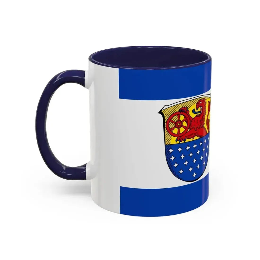 Flag of Darmstadt Dieburg Germany - Accent Coffee Mug - Go Mug Yourself