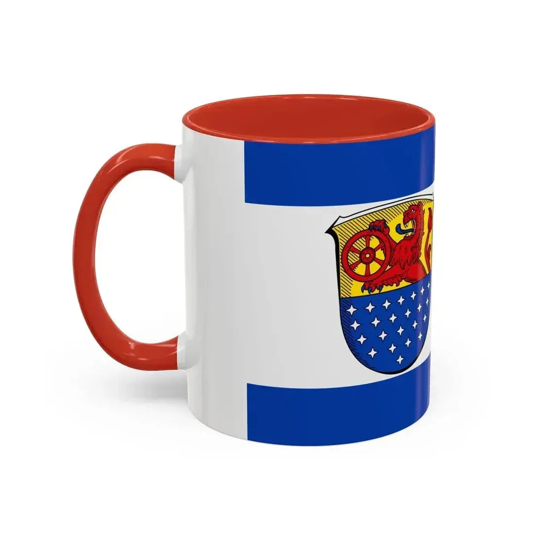 Flag of Darmstadt Dieburg Germany - Accent Coffee Mug - Go Mug Yourself