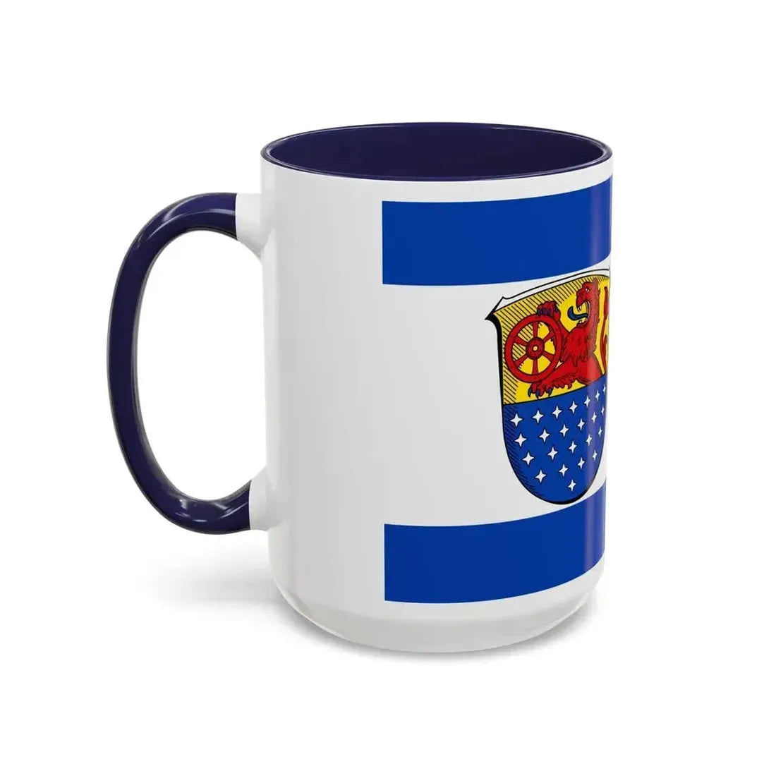 Flag of Darmstadt Dieburg Germany - Accent Coffee Mug - Go Mug Yourself