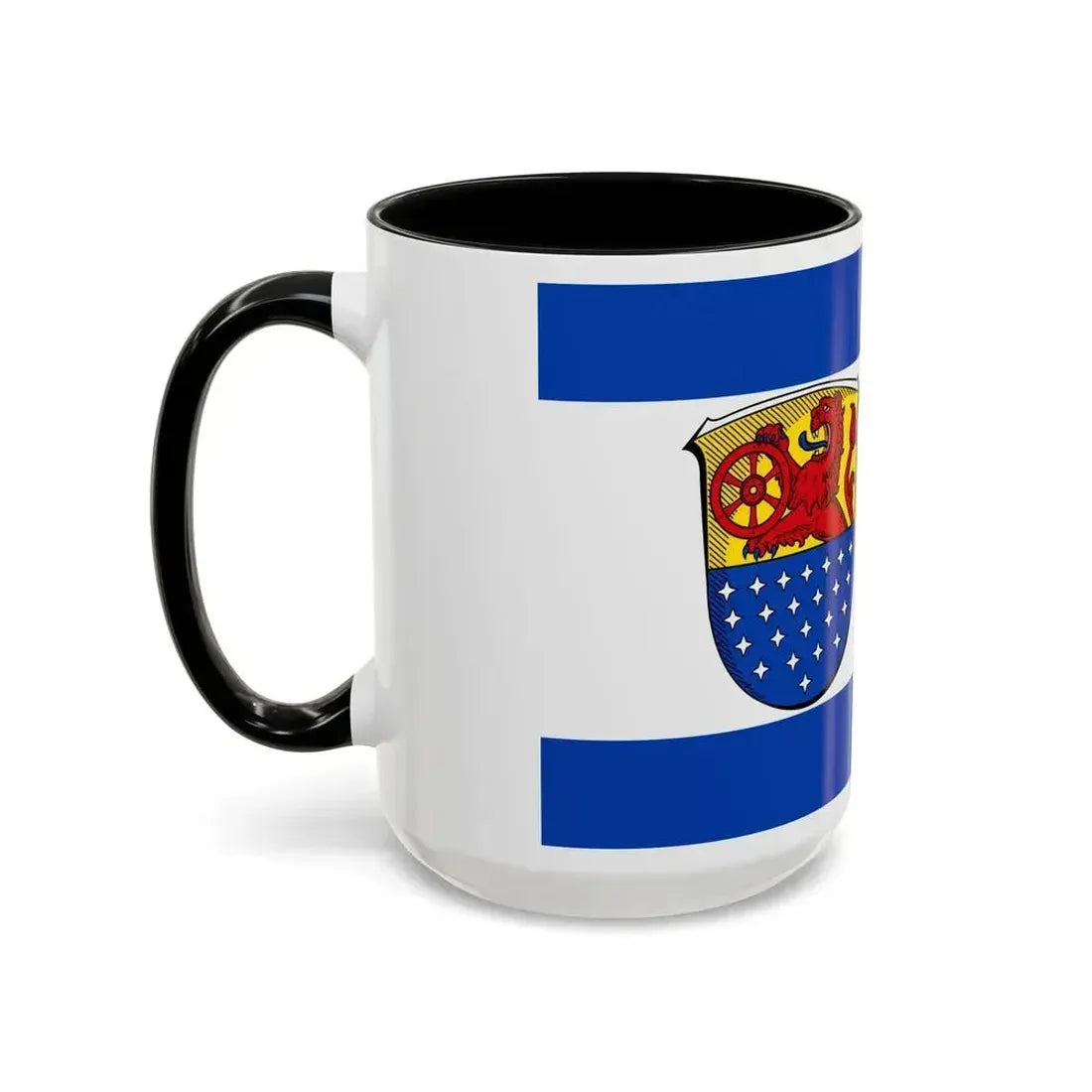 Flag of Darmstadt Dieburg Germany - Accent Coffee Mug - Go Mug Yourself