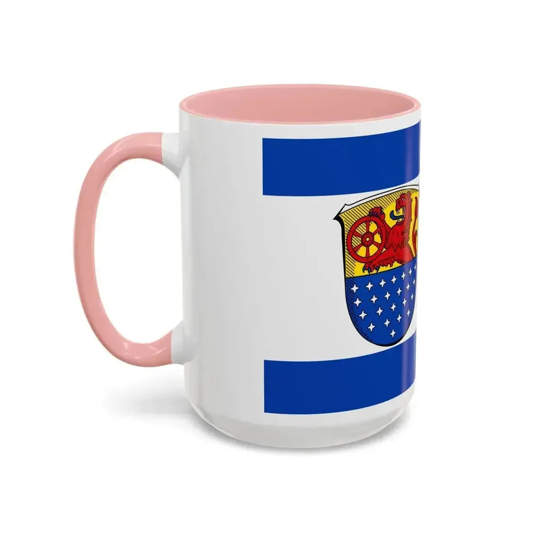 Flag of Darmstadt Dieburg Germany - Accent Coffee Mug - Go Mug Yourself