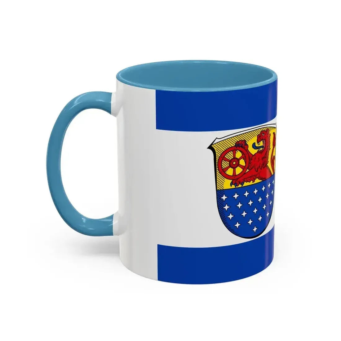 Flag of Darmstadt Dieburg Germany - Accent Coffee Mug - Go Mug Yourself