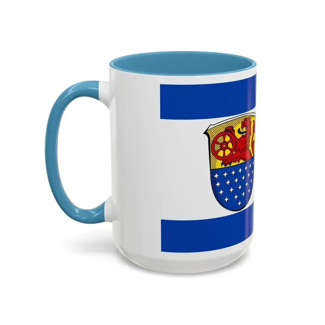 Flag of Darmstadt Dieburg Germany - Accent Coffee Mug - Go Mug Yourself