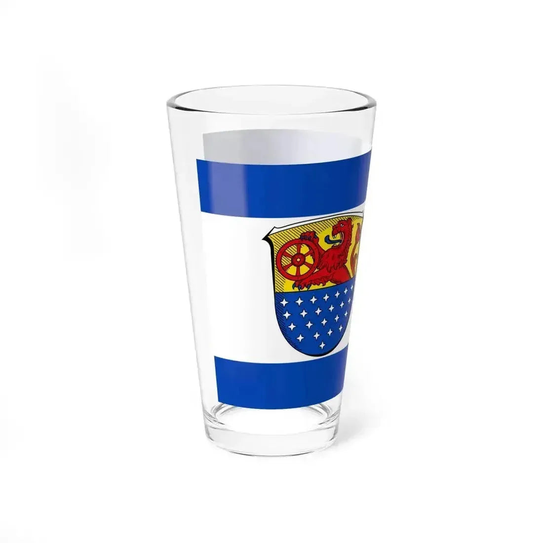 Flag of Darmstadt Dieburg Germany - Pint Glass 16oz - Go Mug Yourself