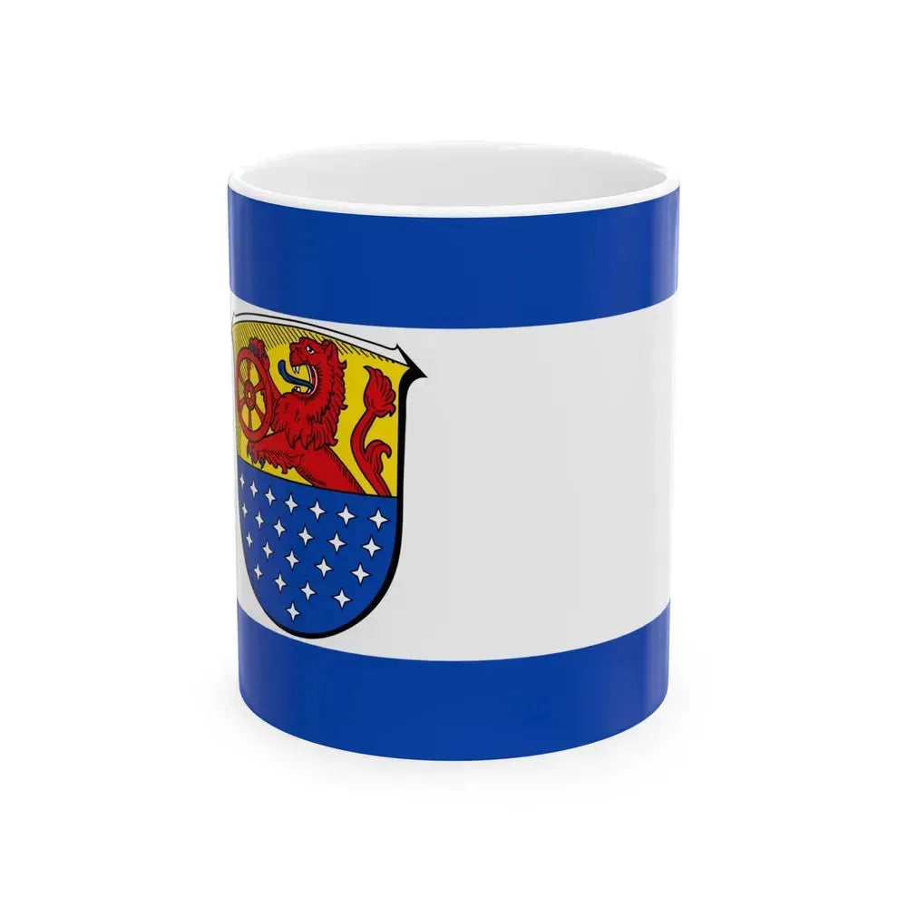 Flag of Darmstadt Dieburg Germany - White Coffee Mug 11oz - Go Mug Yourself