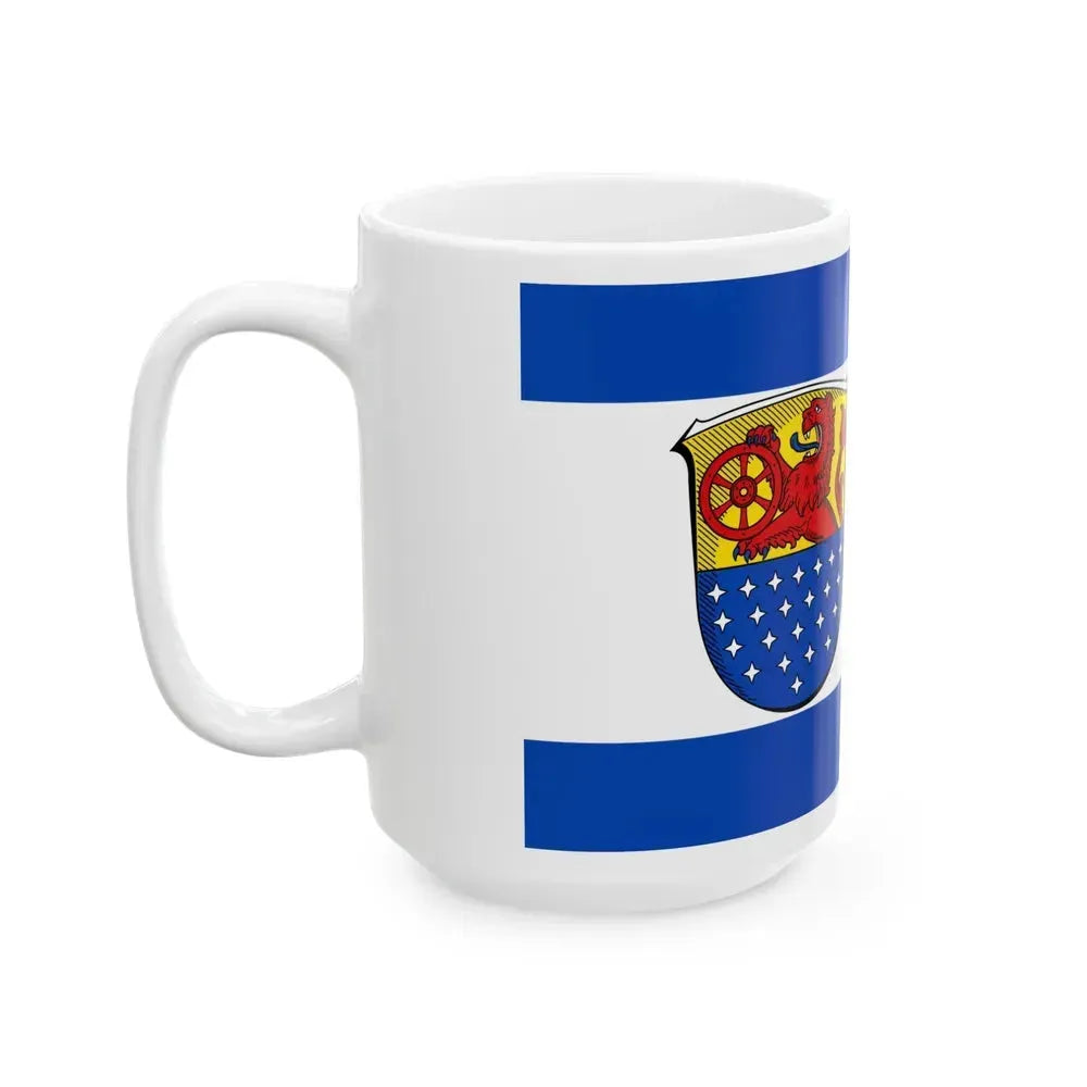 Flag of Darmstadt Dieburg Germany - White Coffee Mug - Go Mug Yourself