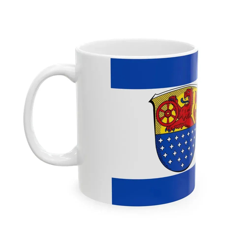 Flag of Darmstadt Dieburg Germany - White Coffee Mug - Go Mug Yourself